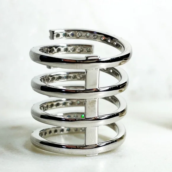 14k White Gold Embrace Ring - Picture 8 of 10